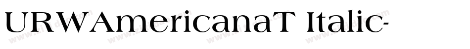 URWAmericanaT Italic字体转换